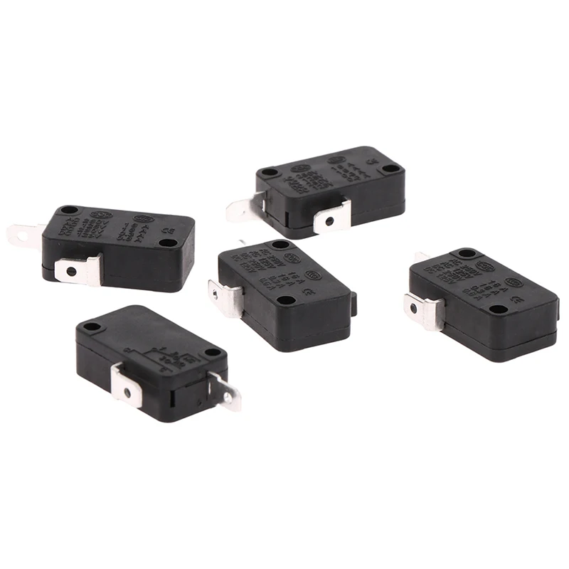 5Pcs KW1-103 Microwave Oven Door Micro Switch 16A 250V 2 Pins Normally Closed Switch High Quality