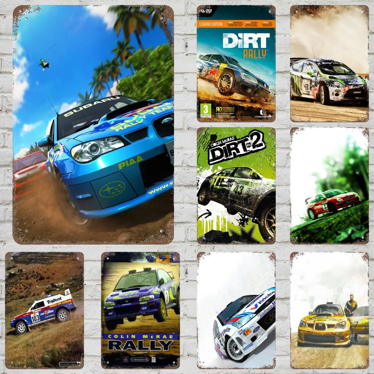 Colin McRae Rally Video Games Retro Vintage Tin Sign Poster Decorative Plaque Metal Plate Wall Decor