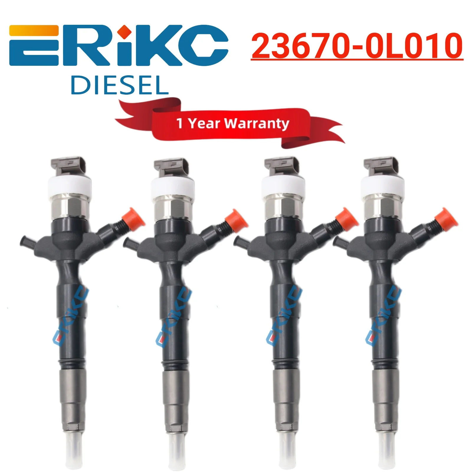 4PCS Injector Spray 23670-0L010 Oil Common Rail Injector 23670 0L010 Auto Fuel Injection 236700L010 for TOYOTA HILUX Hiace