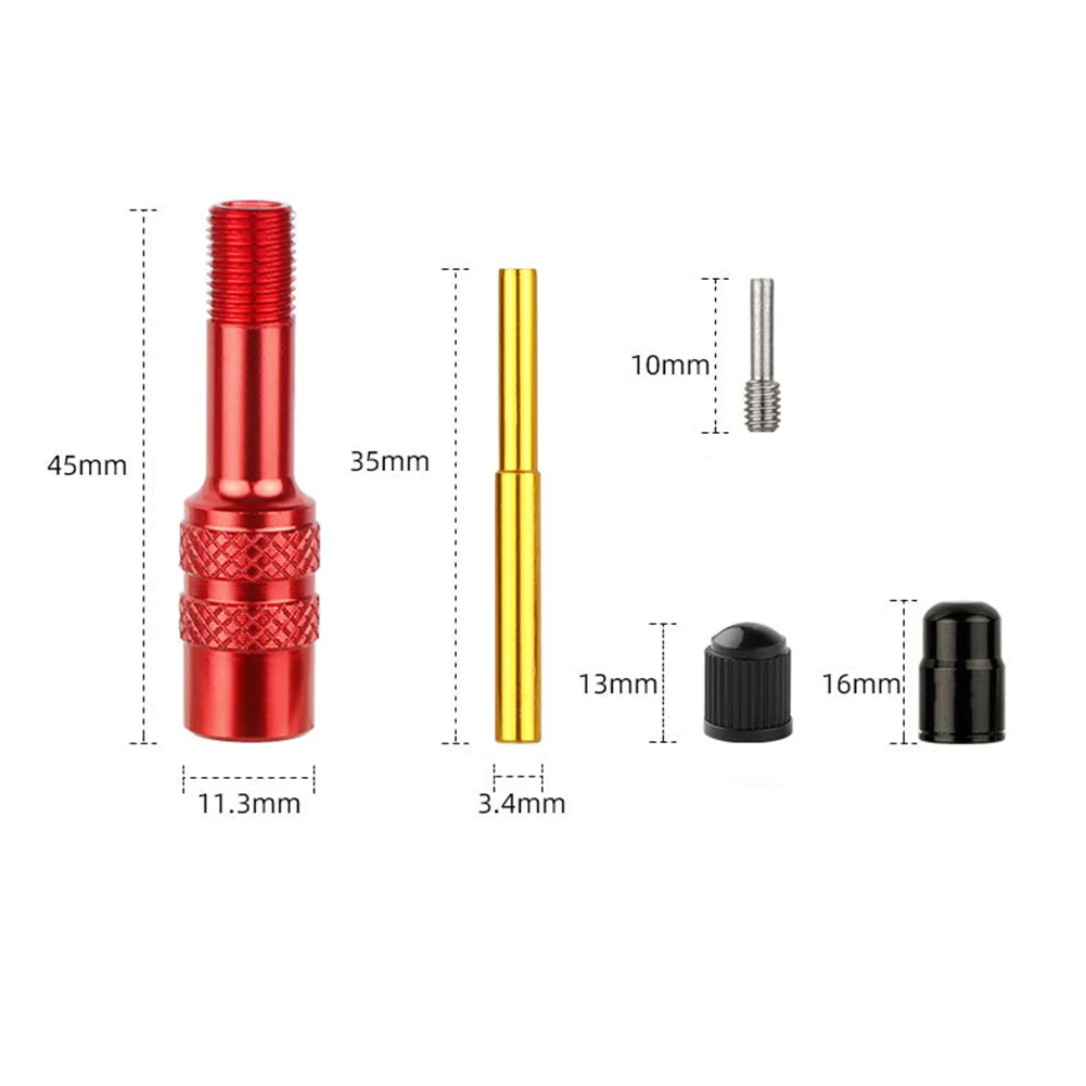 Bicycle Air Fork Front Fork Shock Absorber Rear Tank Aluminum Alloy Valve Adapter Air Fork Extension Conversion Nozzle