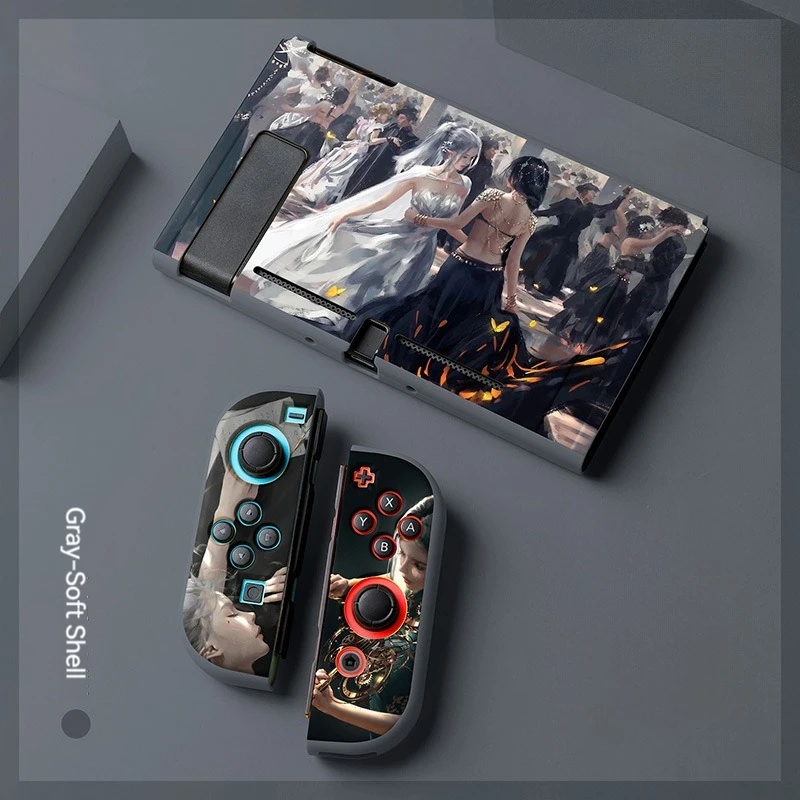 

For Nintendo Switch Case OLED/NS Accessories Anime Protective Cover TPU Soft Joycon Shell For Switch Accessories Console Games