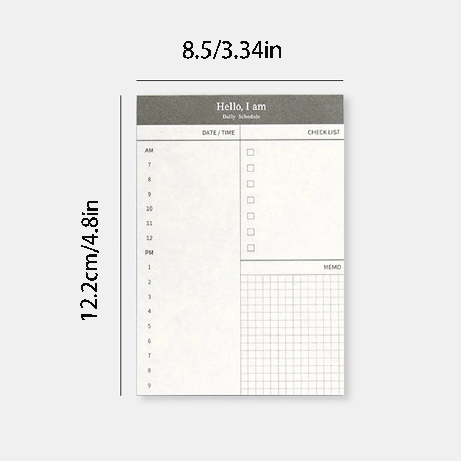 دفتر جدول الأعمال اليومي الأسبوعي مذكرة قابلة للتمزيق للقيام بقائمة الأهداف جداول العادة ملاحظة مذكرة القرطاسية مكتب اللوازم المدرسية