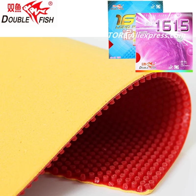 Double Fish 1615 Table Tennis Rubber Long Pimples Out Professional Ping Pong Rubber Sheet 955 OX/0.5/1mm Sponge