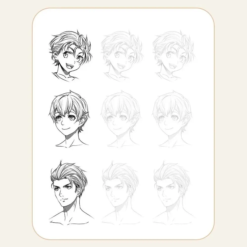 Anime Characters Hand Painted Tutorial Book Comics Girl Boy Practicing Art Copy Practice Book Learning Studying Art Supplies