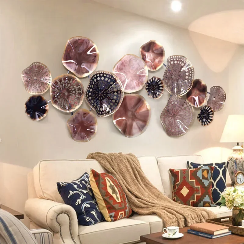 3D Wrought Iron Wall Art Retro Living Room Sofa Background Decoration Entrance Metal Wall Hanging Pendant Home Decor