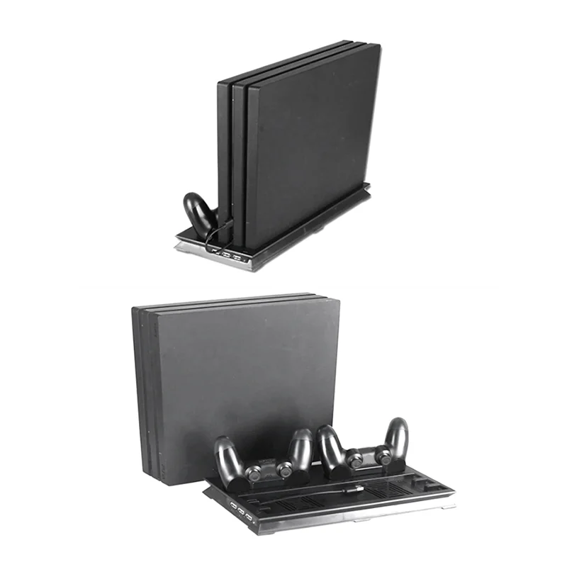 ABGN Cooling ขาตั้งแนวตั้ง 2 Charger แท่นชาร์จสถานี 2 Cooler พัดลม 3 HUB สําหรับ PS 4 Pro อุปกรณ์เสริม