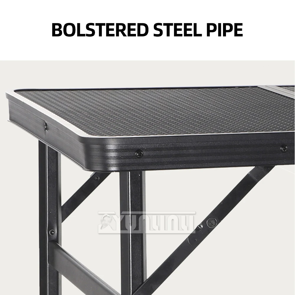 Mesa dobrável ao ar livre, malha de ferro portátil, mesa de malha churrasco, umidade ajustável