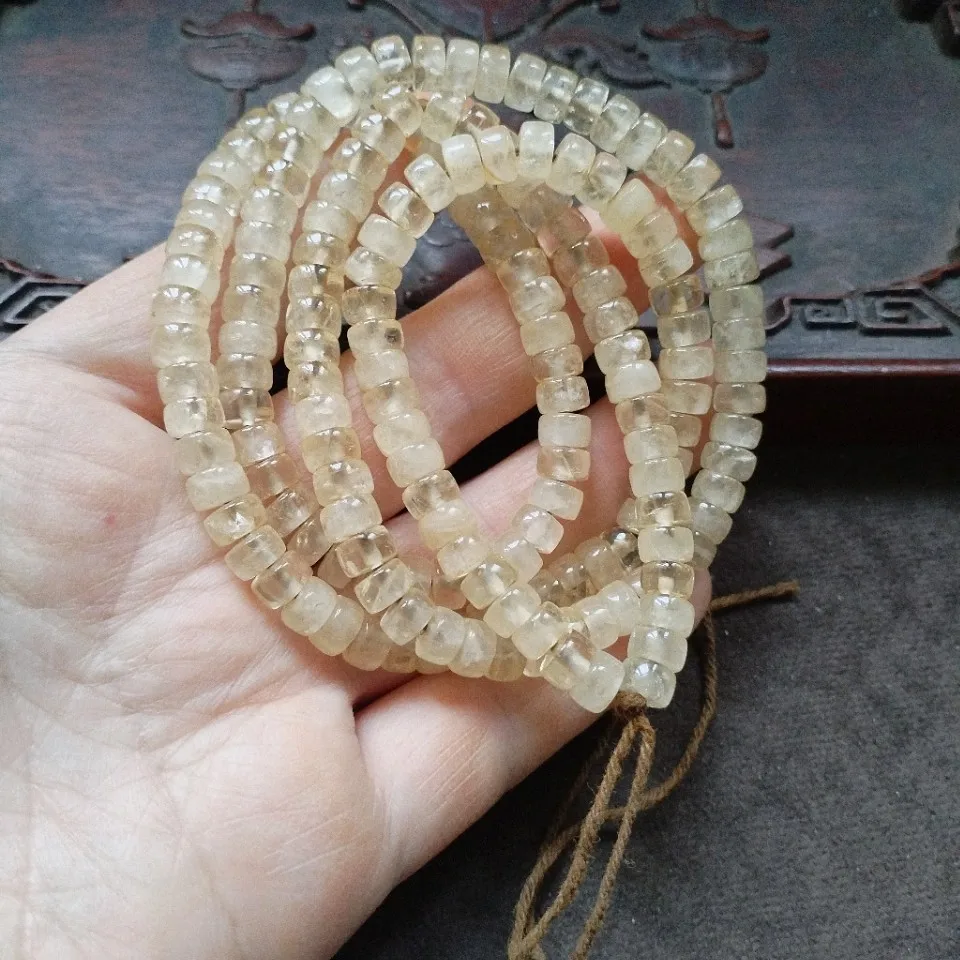 Vintage Natural Clear Crystal Abacus Wheel Spacer Beads Long Strand DIY Bracelet Necklace Making Accessories