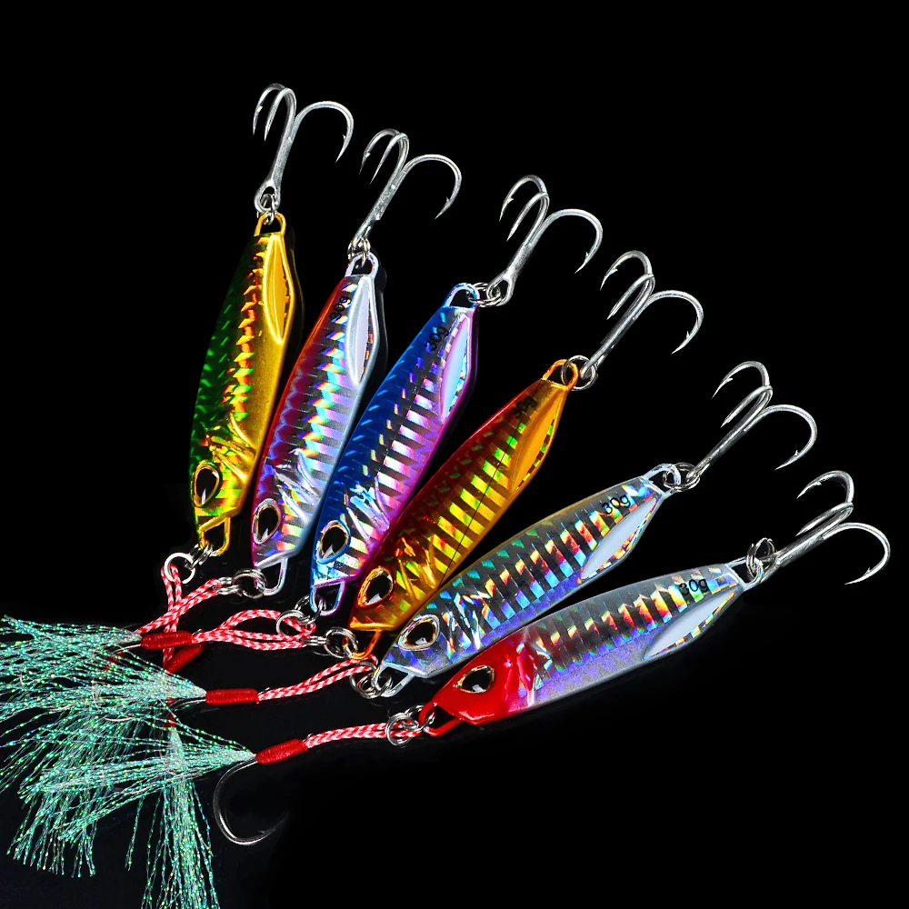 PROBEROS 1 Stück mit Doppelhaken, Angelköder, harte Köder, Totale, Luya-Eisenplatte, bionisches Köder-Set / 10 g/15 g/20 g/30 g/40 g/50 g – Detail 5