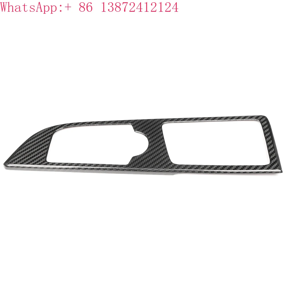 For Genesis G70 IK 2017-2025 Real Dry Carbon Fiber Console Gear Shifter Transmission Button Cover Trim Interior Accessories
