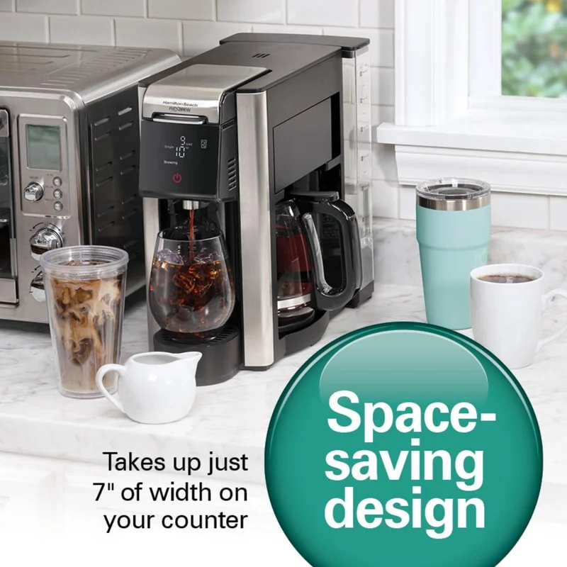 5-in-1 FlexBrew Coffee Maker Single Serve 12 Cup Carafe Touchscreen Fast Brew Auto Brew Bold Regular Options