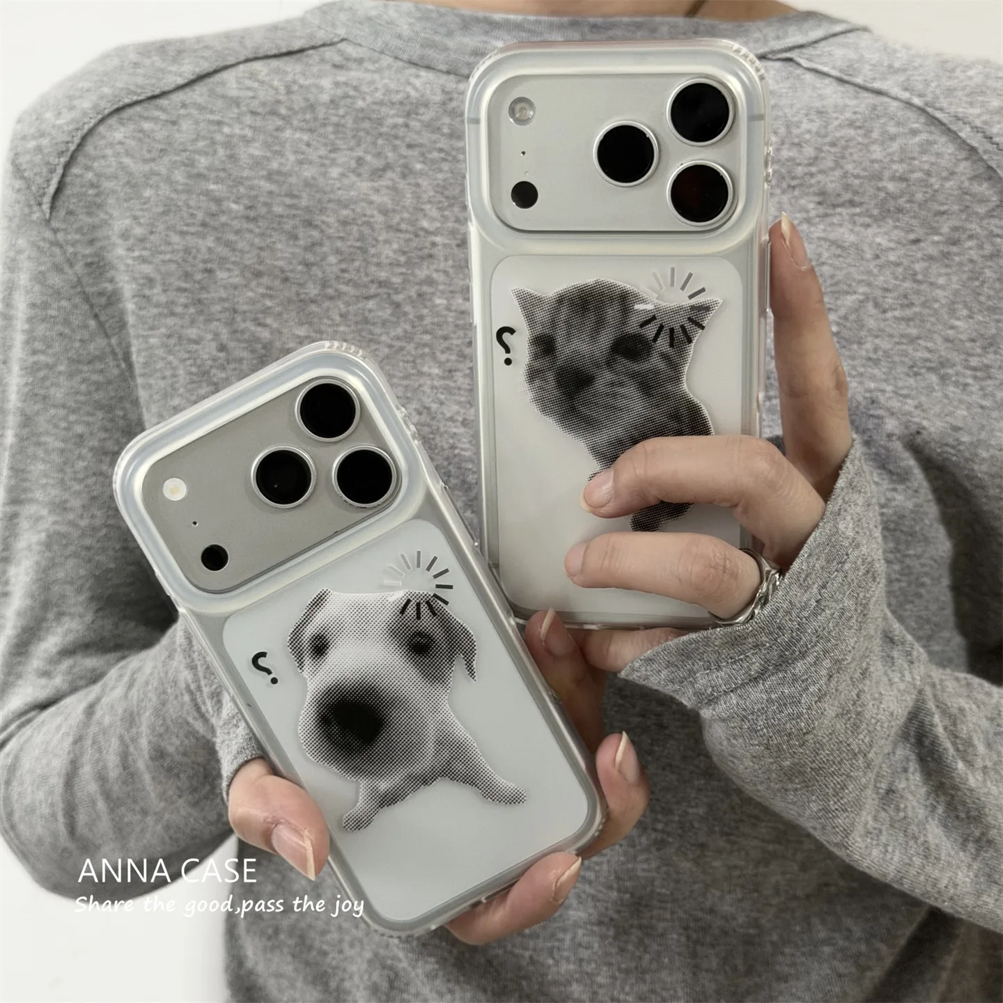 Korean Ins Cute Pixel Cat Puppy Y2K Phone Case For iPhone Ultra 18 17 Air 16 15 14 13 12 11 Pro Max 7 8 Plus XR XS MAX Cover view 4