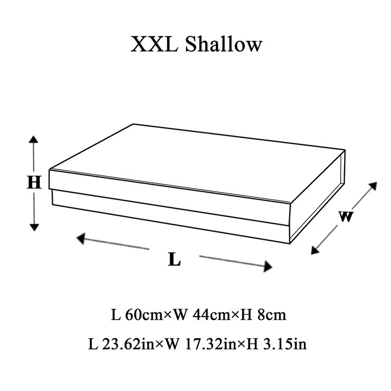 Geotobox 27.56×19.7×3.94in | 70x50x10cm XXXL Shallow Size Luxury Rigid Magnetic Closure Lid Gift Boxes for Packing