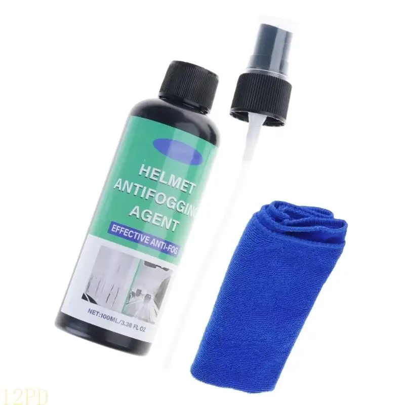 12PD 100ml Anti Fog Sprays for Motorcycle Helmets Visors Against Fog Buildup and Scratches Enhances Riders