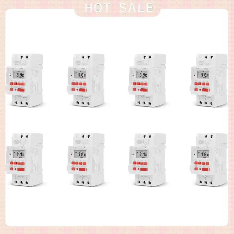 

24-часовая доставка 8X SINOTIMER TM919B 220 В 30 А программируемый цифровой таймер DIN автоматический контроллер времени цикла для освещения