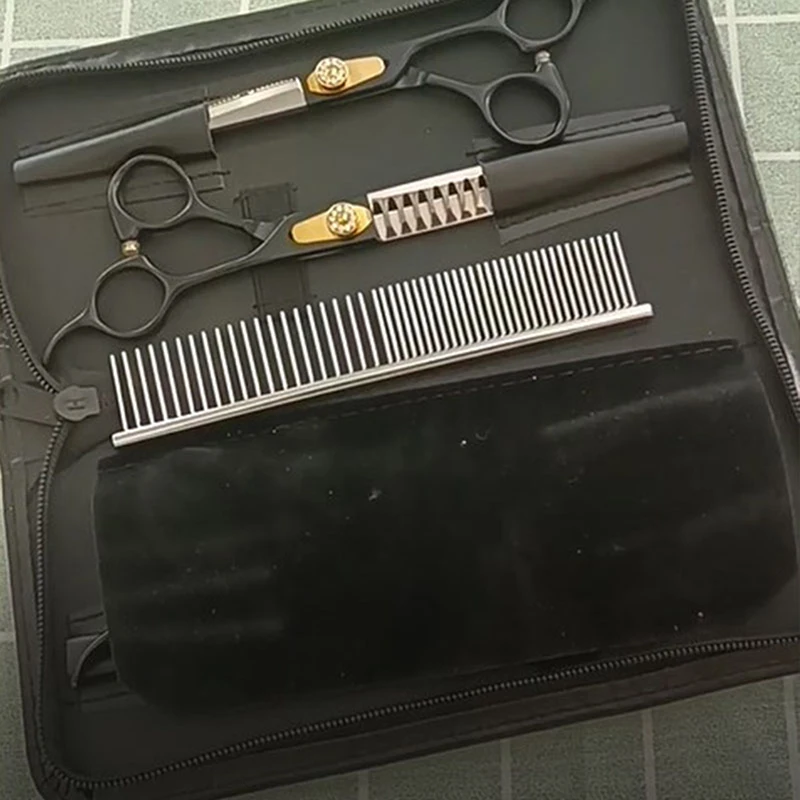 PU Leather Haircut Scissors Bag Hairdressing Hairstyling Scissors Case Multifunction Professional Salon Zipper Pouch Bag