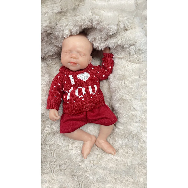 10インチ手作りフルソリッドプラチナシリコン超ソフト柔軟な弾性リボーンパスカル高品質コレクタブルアートドールクリスマスギフト