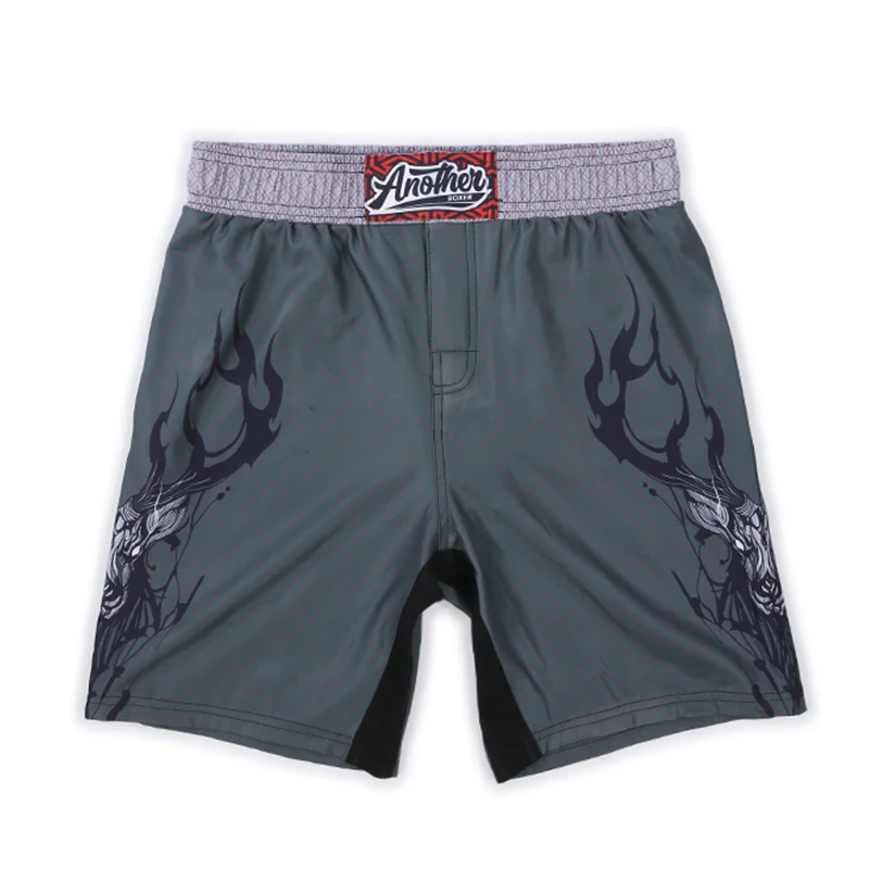 Elastic Waist MMA Shorts Stag Deer Graphic Fight Shorts Lightweight Board Shorts for Grappling BJJ Boxing Training Sparring