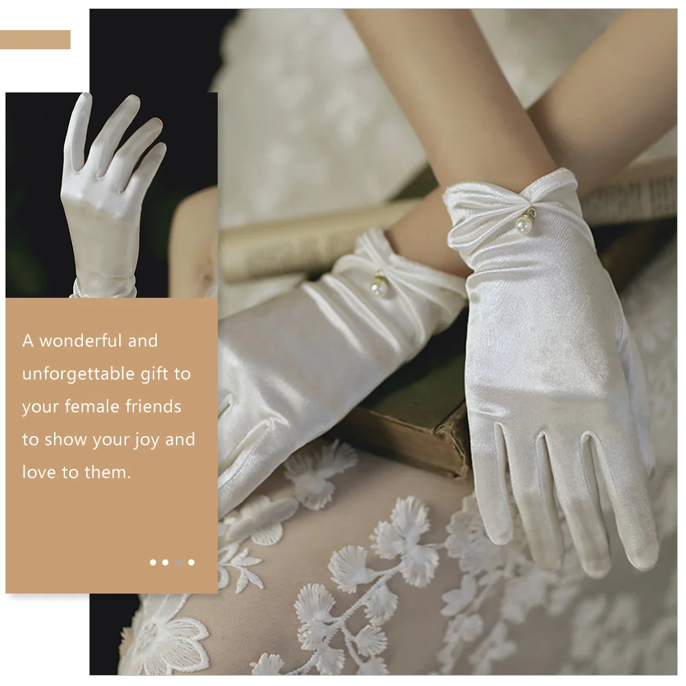 

Парные шелковые перчатки для невесты с сетчатым дизайном для свадебного платья, вечеринки, банкета, подружки невесты, модные перчатки для вечерних нарядов