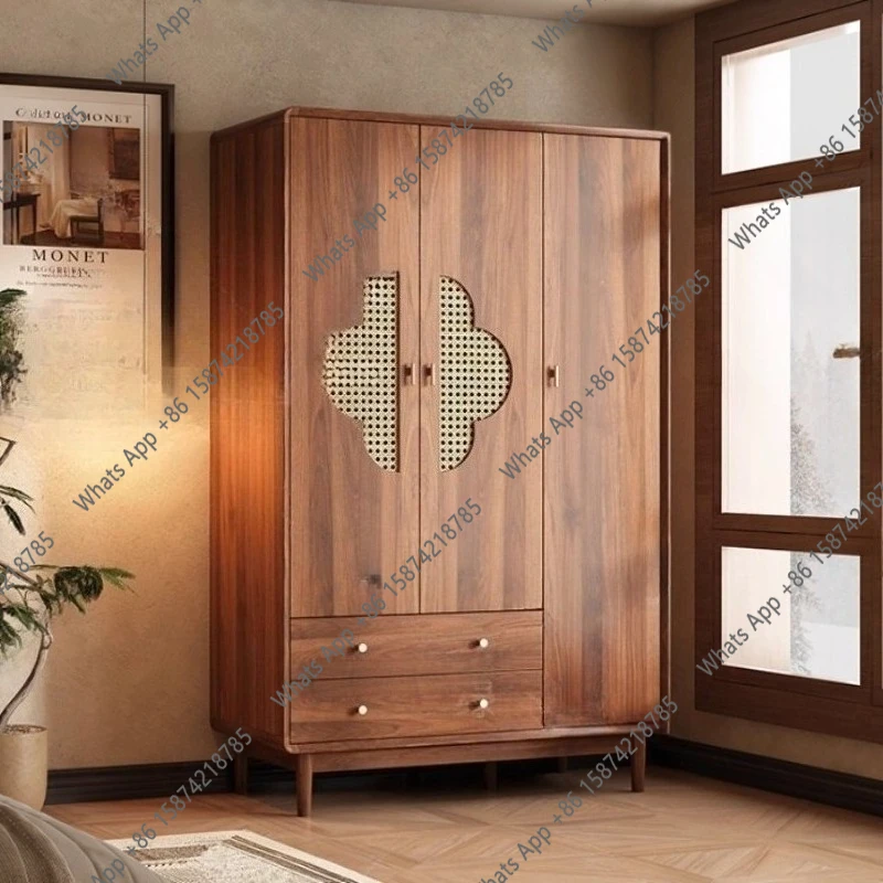 

O Vintage Nordic Brown Wardrobe Storage Simple Clothes Storage Wardrobe Bedroom Wooden Tall Kledingkast Furniture For Home