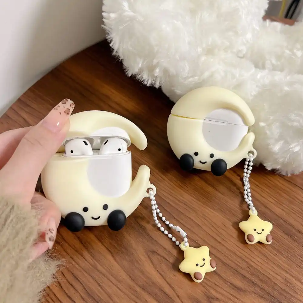 Hot Cute Cartoon Stars Earphone Case for Huawei 4 5 5i 6i Pro 2 3 SE2 Free Clip Soft PVC Anti-fall Protective Cover with Pendant