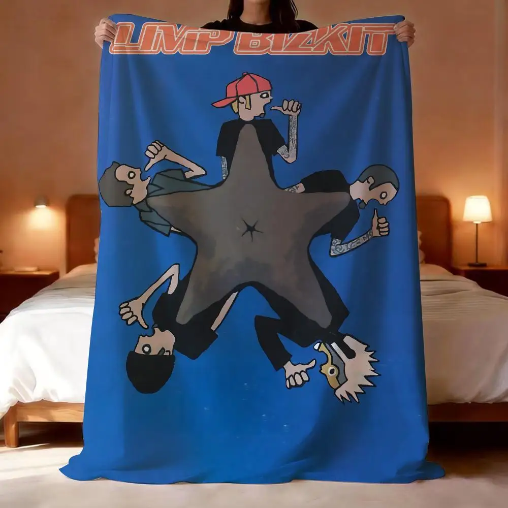 

Band limp bizkit Throw Lightweight 240g Flannel Blanket Soft Skin-friendly for Summer Cooling