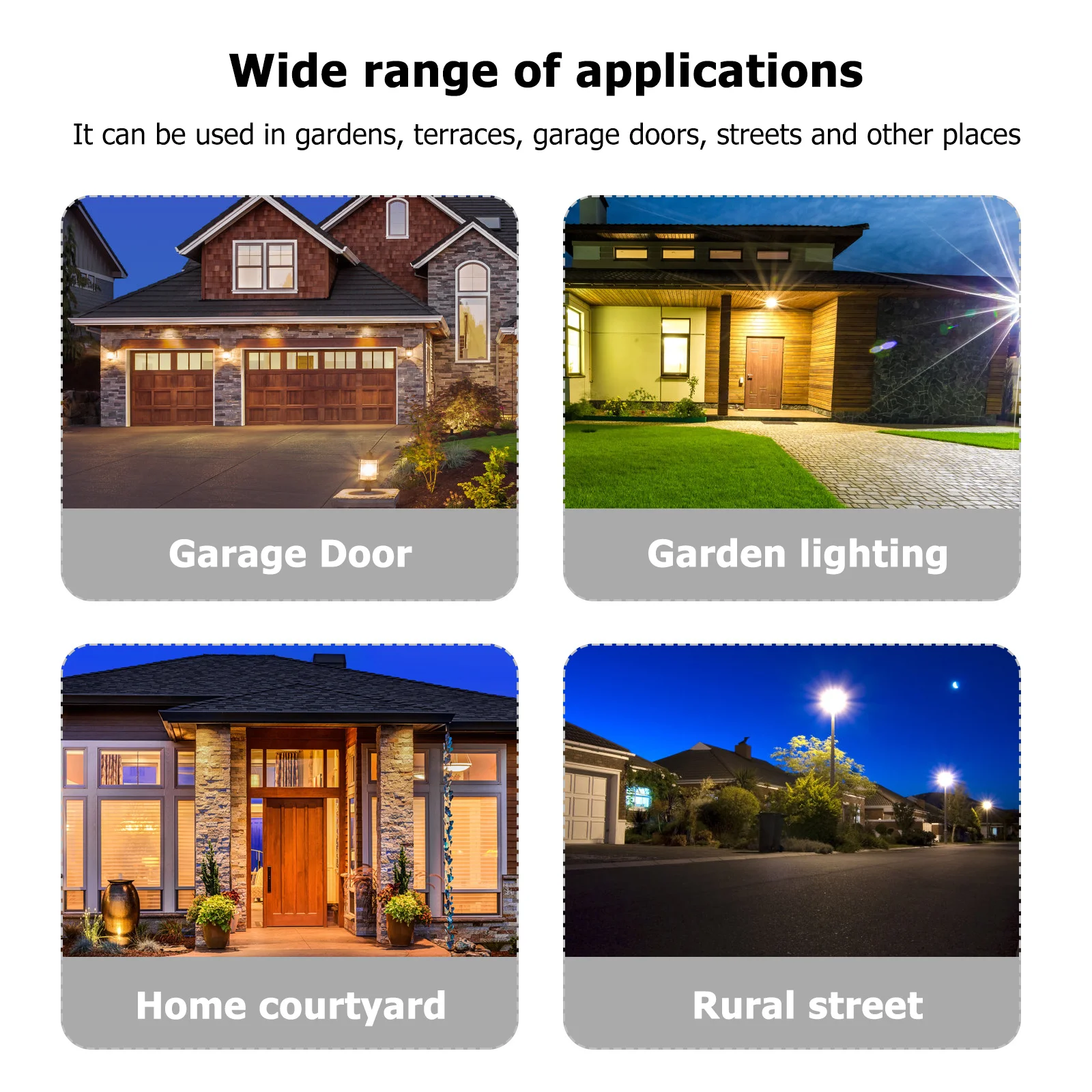 1Set الشمسية فناء مصباح ضوء الشارع الشمسي LED جهاز الإضاءة الاستشعار البشري مقاوم للماء في الهواء الطلق حديقة الشارع الديكور #6