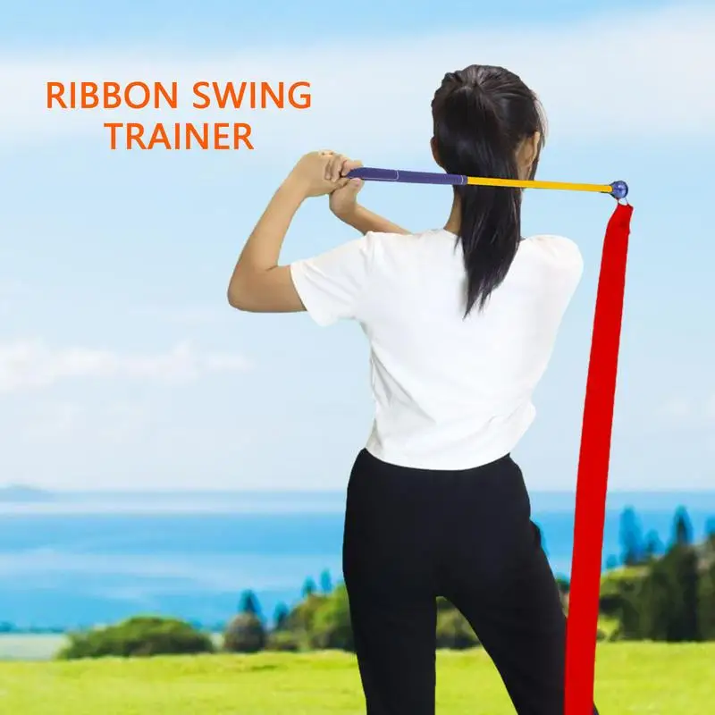 Golf Practitioner Colorful Ribbon Swing Stick Sound Practice Increase Swing Speed Accuracy Practice Training Golf Supplies