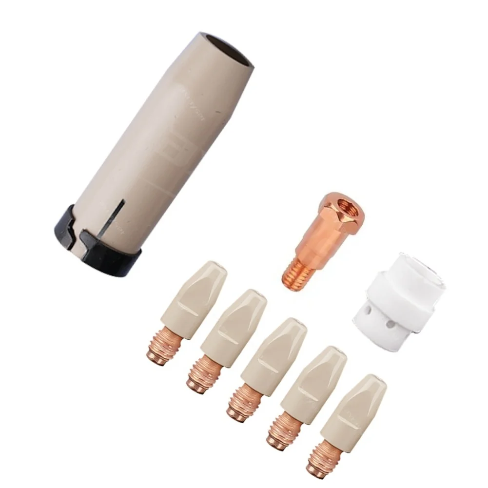 36KD Consumables Bundle with Copper Contact Tips Gas Nozzle Diffuser Tip Holder and Conductive Rod for GMAW Welding Tasks