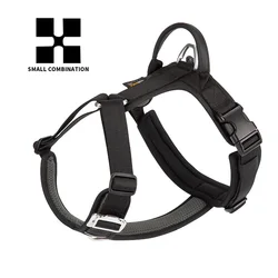 Adjustable Explosion-proof  on Dog Pet Harness Outdoor Adventure Reflective Dog Halter Protective Nylon Walking Dog Harness Vest