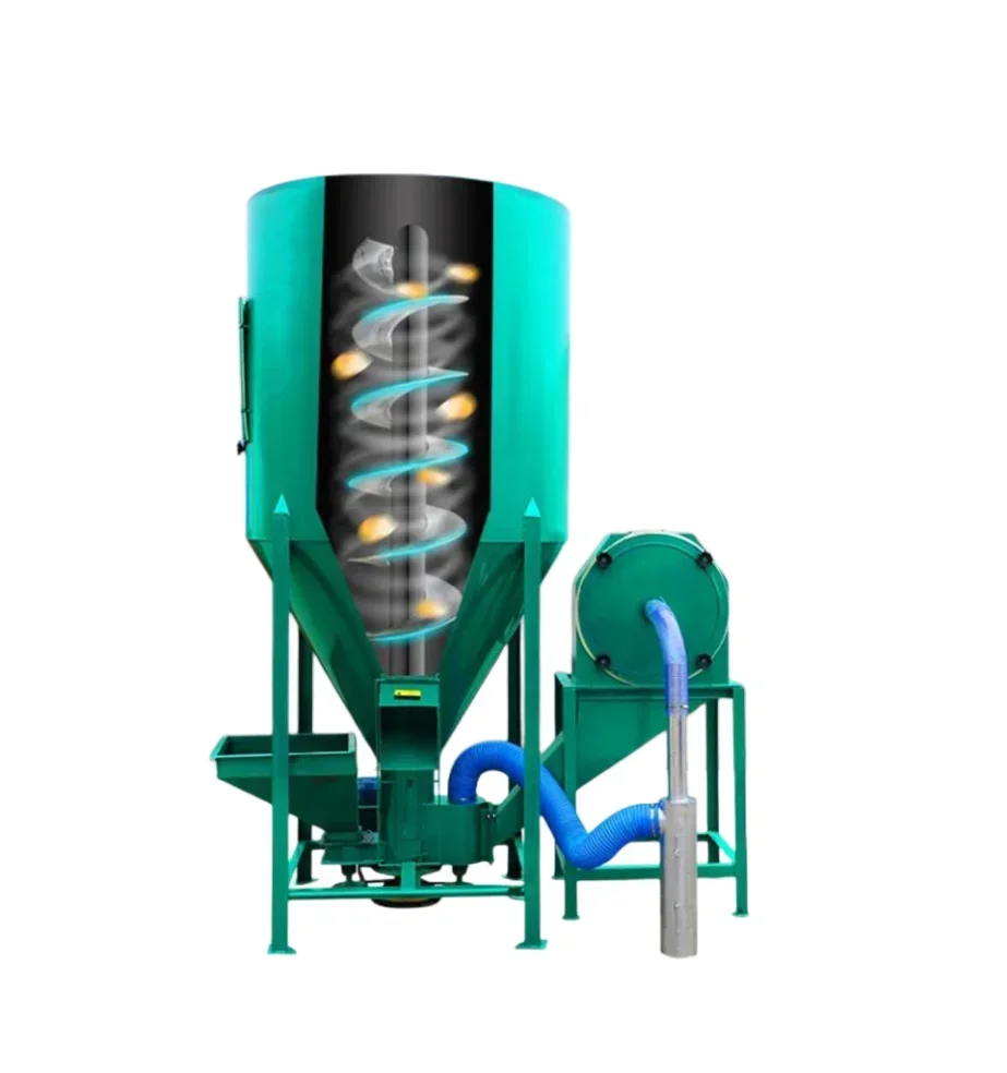 Small Vertical Self Suction Animal Feed Mixer Pig Cattle Poultry Feed Grinder Mixer Livestock Feed Mixing Machine for Farm