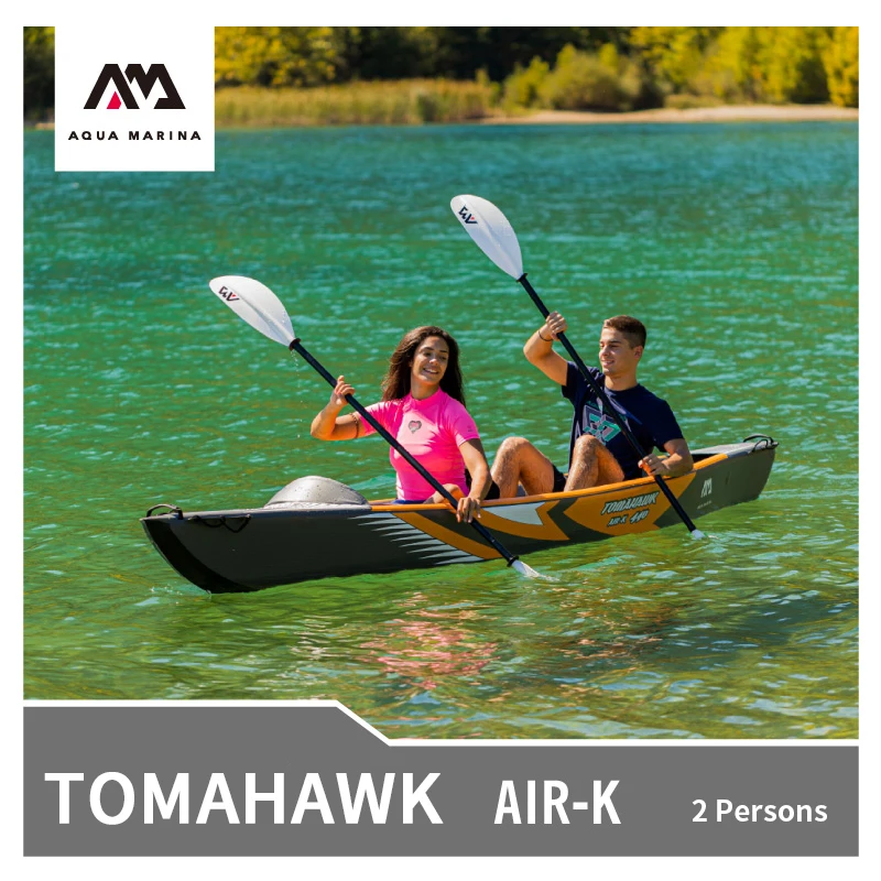 AQUA MARINA TOMAHAWK-Air-K 1/2 Persons Canoeing 440*78cm Inflatable Kayak High end Fishing inflatable Boat Sports Rowing Water