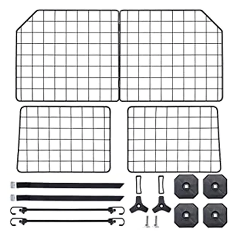 Car foldable isolation net, pet car guardrail, trunk fence