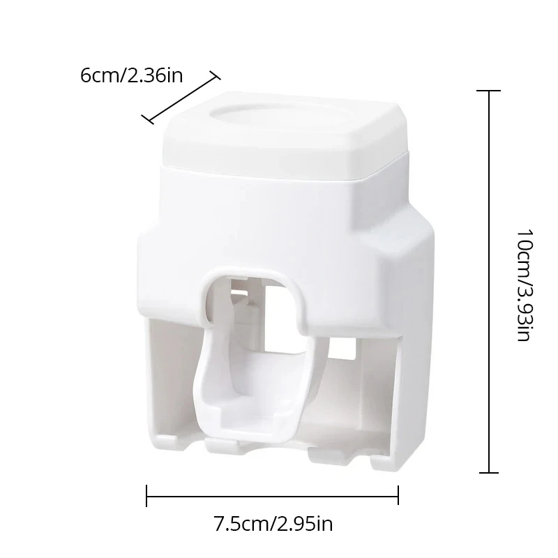 1pc Automatic Toothpaste Dispenser Creative Wall Mount and Small Toothbrush Holder Squeezer for Family Shower Bathroom