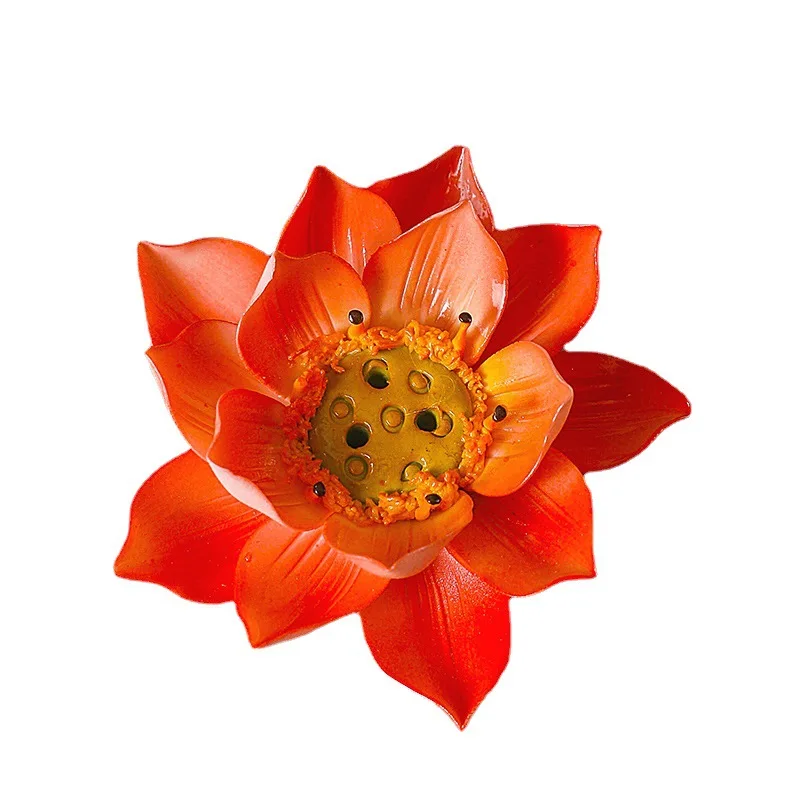 

Hand-knitted porcelain flowers, lotus incense inserts, tea room office desktop home decorations, craft ornaments