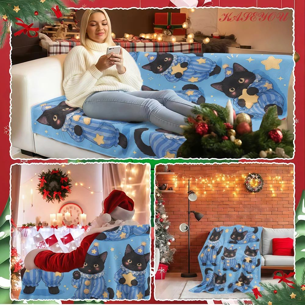 Forest Creatures Ultra-Soft Fluffy Flannel Blanket Super Cozy Lightweight Bed Blanket for Halloween Sofa Bed Christmas Decor