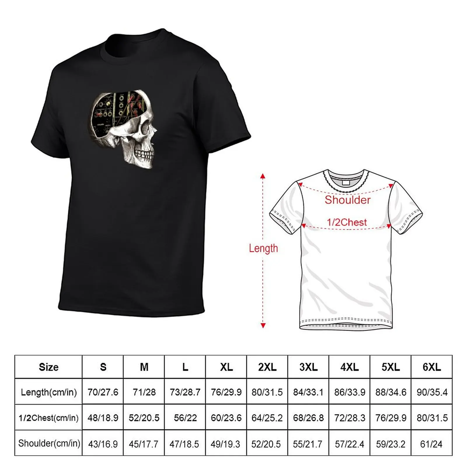 Analog Modular Synthesizer Skull for Synth Nerd T-Shirt custom t shirt anime figures sublime shirts graphic tee men