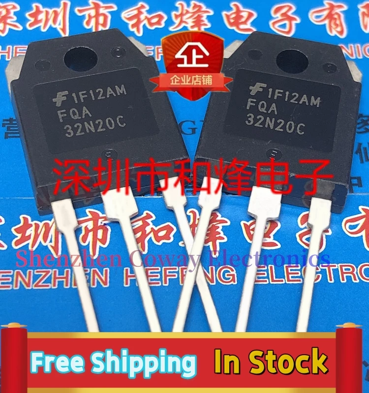 10PCS-30PCS  FQA32N20C  TO-3P 200V 32A    In Stock Fast Shipping