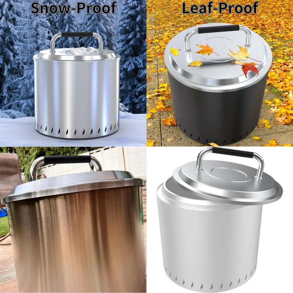 

Портативная крышка для костровой чаши 19,5 дюймов с термостойкой ручкой для сжигания дров на открытом воздухе и кемпинга с низким уровнем дыма