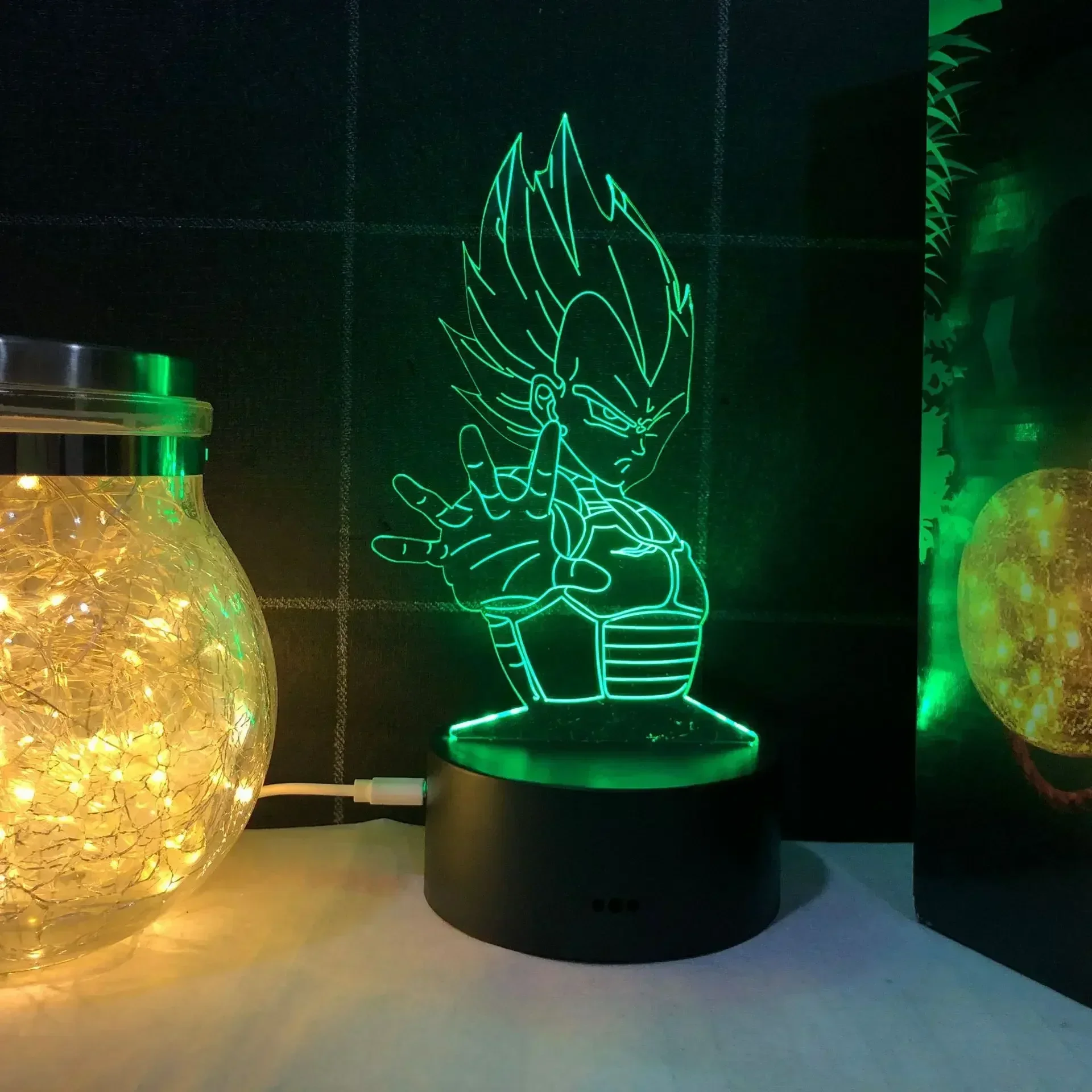 Anime Figure Dragon Ball Z Son Goku 3D Lamp LED Night Light Gohan Vegeta Broly Frieza Action Figuras DBZ Lampara Kids Manga Gift