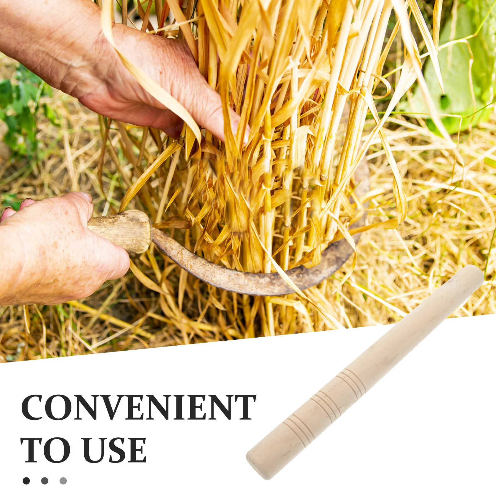 

Wooden Handle Replacement for Garden Hand Tools Ergonomic Design Weeding Farming Harvest Garden Instrument