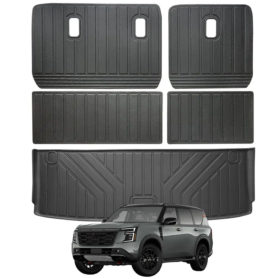 

Mat for Nissan Armada 2025 7 8Seats ampBackrest Mat, Infiniti QX80 with Trunk Liners amp Backrest Liners, TPE AllWeather Set Cus