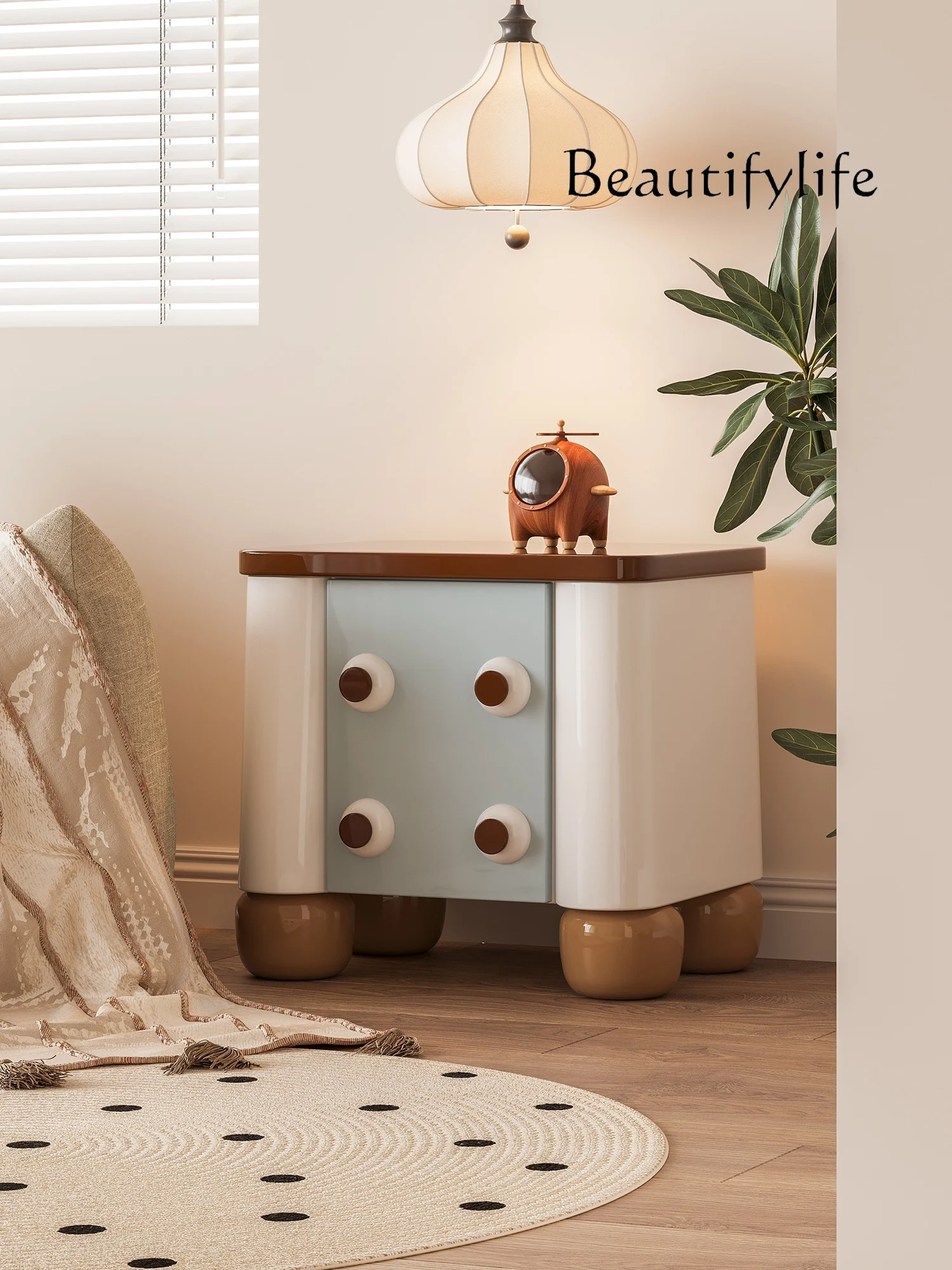 Cute Creative Big Eyes Bedside Table Bedroom Color Matching Storage Good-looking Sofa Side Cabinet