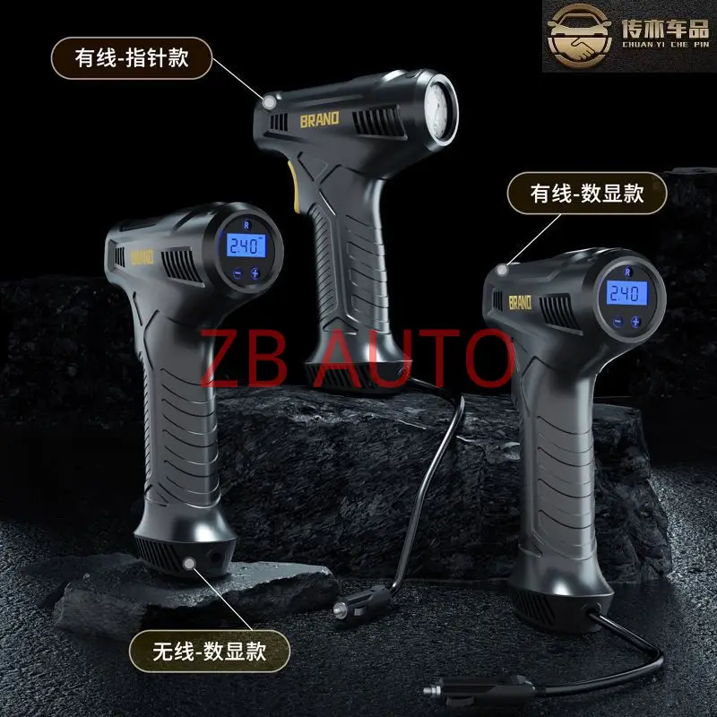 

New car handheld wireless air pump intelligent digital display outdoor emergency warning light air pump cross-border wholesale