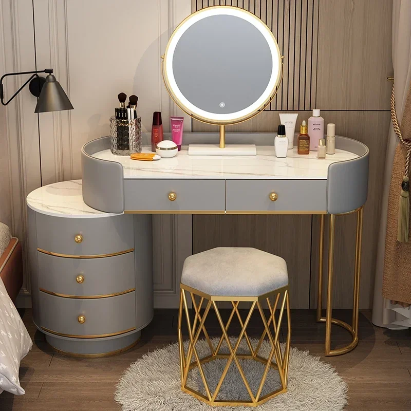 Vanity Bedroom Dressing Table Luxury Cabinets Desk Drawers Mirrors Dressing Table Chair Tocador Schmink Tisch Room Furniture