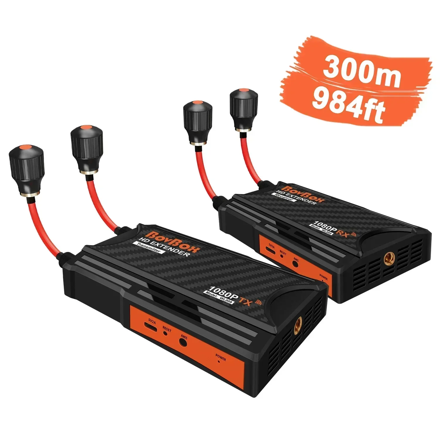 

Двойной беспроводной HDMI-удлинитель 5,8 ГГц 300 м, видеопередатчик, приемник ТВ-дисплея, адаптер для PS4, DVD-камеры, ПК к ТВ-монитора