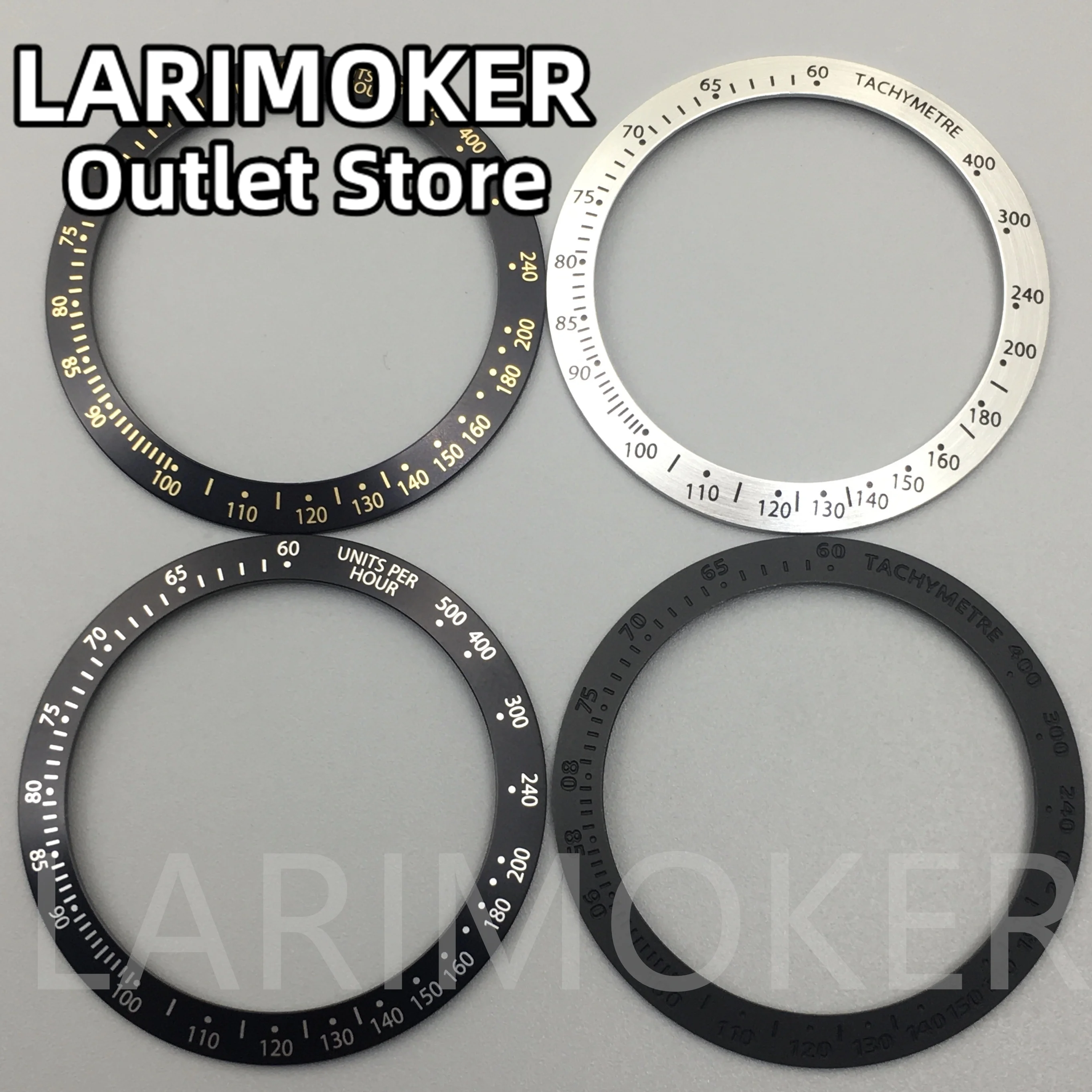 LARIMOKER  Diameter 38mm ceramics Watch Bezel Insert Fit For 40mm Watch Case Watch Accessory Insert