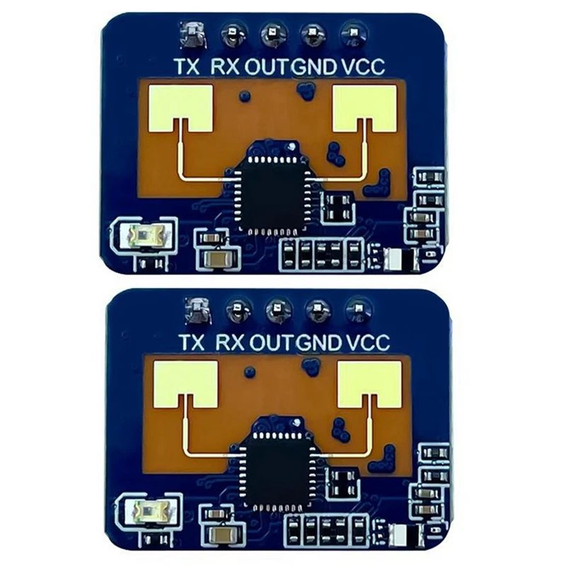 Sensor de pressão humana, BT Function App, Radar Sensing Module, FMCW Millimeter, Wave Motion Detection, HLK-LD2410C, 24G, 2Pcs