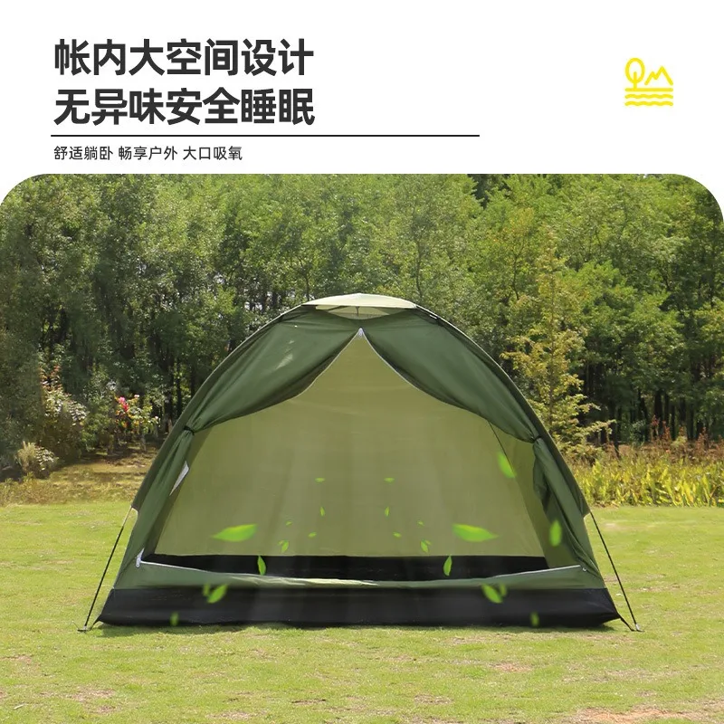 Setup Tent,Single Layer Lightweight Portable Camping Tent,Thickened Windproof Sun Protection Warm Tent for Outdoor Travel Hiking