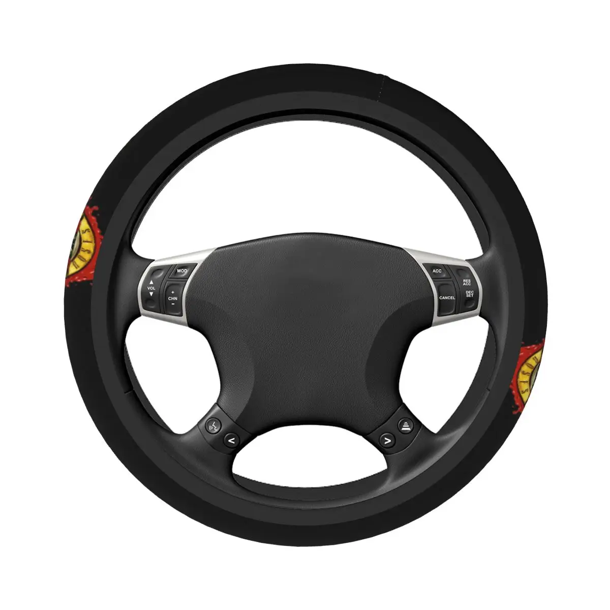 38cm Car Steering Wheel Cover Guns N Rose Heavy Metal Soft Steampunk Music Car-styling Colorful Auto Accessories